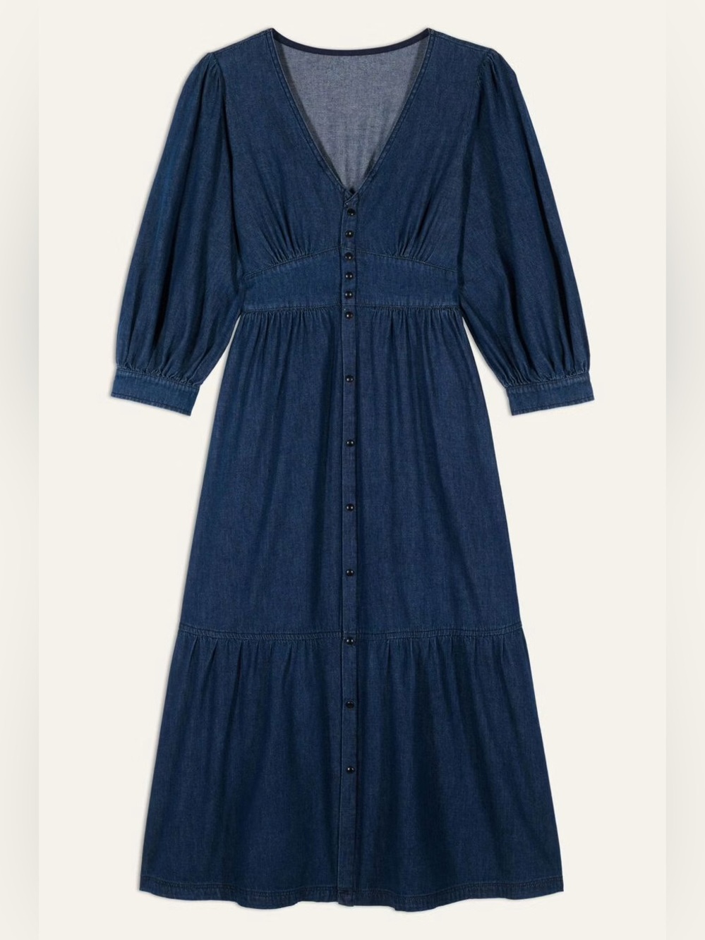ba&sh Limi Dark Denim Midi Dress M/L